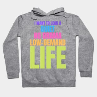 Autism Memes I Want to Lead a Quiet No Drama Low Demand Life Hoodie